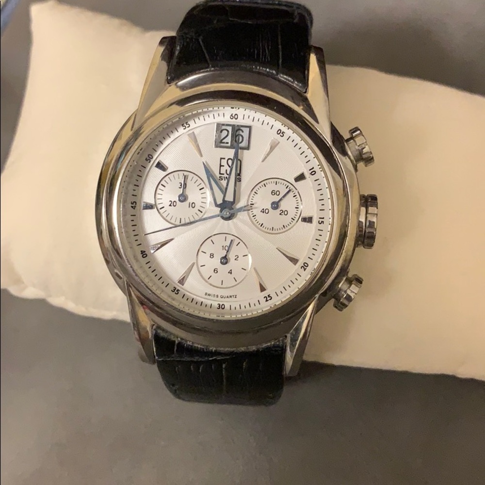 ESQ Men’s Watch black croc embossed strap